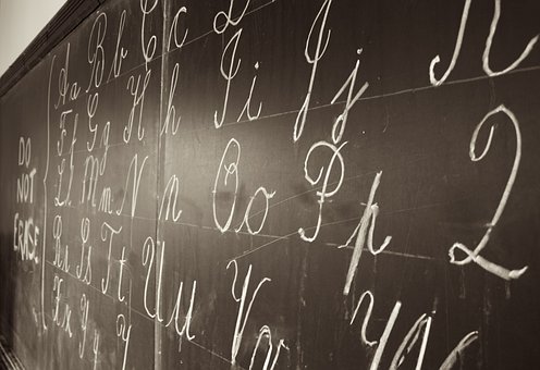 Blackboard, Writing, Chalk, White