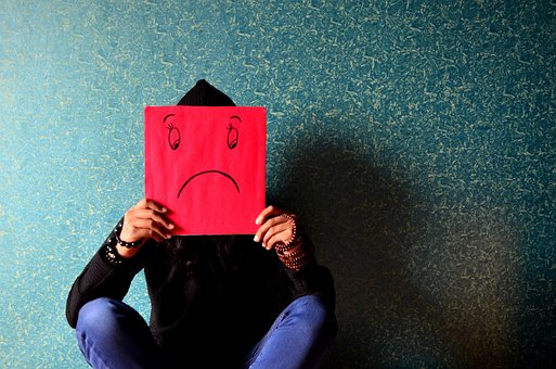 Unhappy, Man, Mask, Sad, Face, Sitting